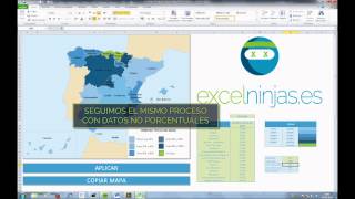 Mapa de calor Choropleth Map de España en Microsoft Excel Comunidades Autónomas [upl. by Neila653]