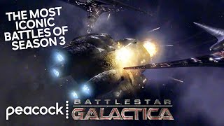 The Most Iconic Battles Of Season 3  Battlestar Galactica [upl. by Esmerelda]