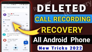 How To Recovery Deleted Call On Google Dailer  Google Dailer Call Recording Recovery 2022 [upl. by Annaed]