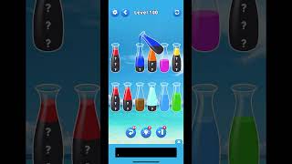 100 level of water sort game viral shorts [upl. by Newby428]