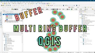 QGIS Tutorial  How to create Buffer amp Multi Ring Buffer using QGIS [upl. by Nysa]