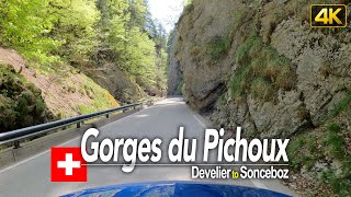 Driving through the Gorges du Pichoux in Switzerland🇨🇭 [upl. by Losse]