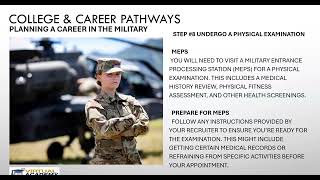 College amp Career Pathways  Planning A Career In The Military 92024 [upl. by Zumstein]