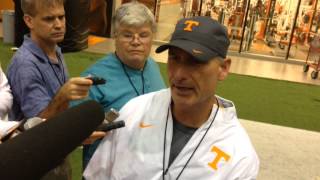 Tennessee defensive coordinator John Jancek on the Vols linebackers [upl. by Nirmak]