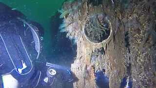 Wreck diving in Norway DS Tyrifjord Askvoll [upl. by Nolyar]