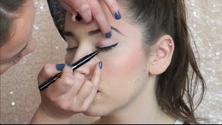 How To Do Winged Eye Liner On Someone Else PRO TIPS [upl. by Nathalia]