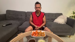 Cooking filipino street food kwek kwek quail egg [upl. by Enelram]