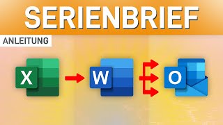 ✉️ Serienbrief mit Word amp Excel erstellen  per Outlook versenden [upl. by Ahsykal]