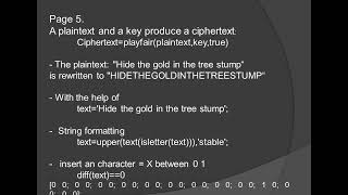 fairplay cipher with matlab [upl. by Ayirp994]