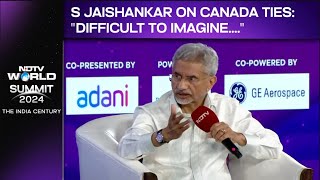 S Jaishankar On Canada quotDifficult To Imagine Current State Of Relationsquot  NDTV World Summit [upl. by Lisab720]