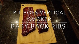 Pit Boss Vertical Smoker Baby Back Ribs [upl. by Jory]