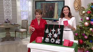 Lenox Set of 8 Silver Plated Ornaments with Gift Boxes on QVC [upl. by Alister]