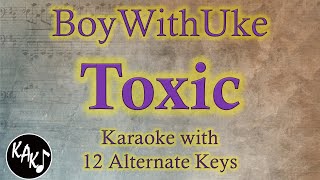 Toxic Karaoke  BoyWithUke Instrumental Lower Higher Female Original Key [upl. by Ativad55]