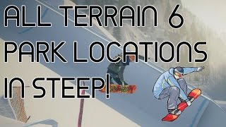 ALL 6 TERRAIN PARK SPOTS IN STEEP [upl. by Meeks]