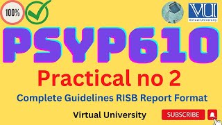 PSYP610  Practical no 2  Stroop Neuropsychological Screening test  Complete Guidelines  VU [upl. by Ylrae]