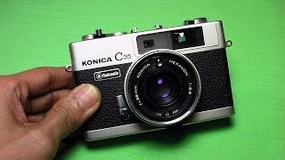 コニカ C35フラッシュマチックの使い方 KONICA C35 flashmatic How to use 1970s Rangefinder camera [upl. by Lopes]