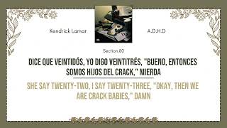 Kendrick Lamar  ADHD  Sub Español  Section80 [upl. by Horner]