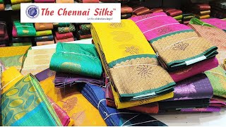 Chennai silks Diwali collection Latest Tussar silk organza jute silk printed Softy silk saree [upl. by Alac]