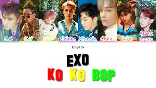 EXO KO KO BOP Lyrics Colour CodedHANROMENG [upl. by Janella26]