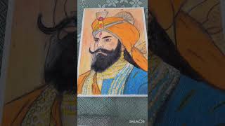 chatrapati shivaji maharaj ji drawing [upl. by Nawj]