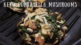 Stuffed portabella mushrooms recipe  keto [upl. by Karlens]