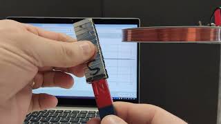 Lenz’s Law  Magnet in Helmholtz Coil  Data Logger [upl. by Eenor]