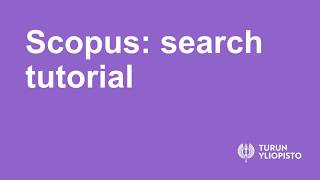 Scopus Search tutorial [upl. by Lavro907]