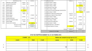 ETAT DE RAPPROCHEMENT BANCAIRE AVEC LES SOLDES INITIAUX EGAUX [upl. by Kaiser472]