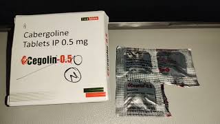 Cabergoline Tablets IP 05 mg Uses in Hindi  Cegolin  05 Tablet Uses [upl. by Atnwahs]