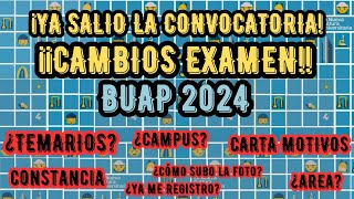 CONVOCATORIA BUAP 2024  ¡CAMBIARON LOS TEMARIOS [upl. by Claudine228]