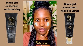 Watch this before you buy Black Girl Sunscreen Moisturizing vs Make it Matte Review ⎸On oily Skin [upl. by Wesa]