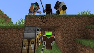 Minecraft Manhunt UNEDITED 4 Hunters FINALE [upl. by Leavy]