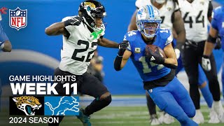 Jacksonville Jaguars vs Detroit Lions Game Highlights  NFL 2024 Season Week 11 [upl. by Assiroc]