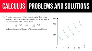 10 A patient receives a 150mg injection of a drug every 4 hours The graph shows the amount ft [upl. by Atinram963]