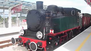 Steam locomotive  Gdansk Airport [upl. by Anirdnaxela]