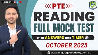 PTE Reading Full Mock Test with Answers  October 2023  Language academy PTE NAATI IELTS Experts [upl. by Anerat474]