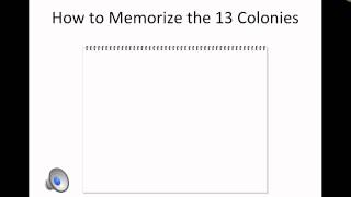 How to Memorize the 13 Colonies Activity with audio [upl. by Niliram]