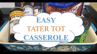 EASY TATER TOT CASSEROLE [upl. by Hanzelin]