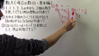 【高校数学】 数A－４ 場合の数① ・ 基本編 [upl. by Ylrrad]