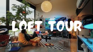 My Loft Apartment Tour  high ceiling mid century and cosy [upl. by Farver]