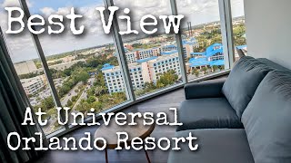 Best View at Universal Orlando Resort  Aventura Hotel  Deluxe King  Room Tour [upl. by Avie358]