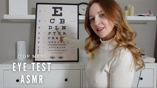 ASMR Eye Test  Softly Spoken Whispers  Role Play  FOR MEN [upl. by Pandich90]