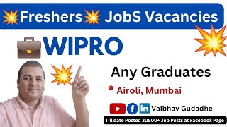 Wipro is Hiring Freshers  Freshers Jobs Vacancies wipro josb2024 freshersjobs vaibhavdgudadhe [upl. by Apollus]