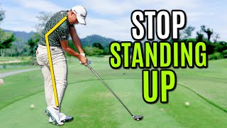 This Finally Fixes Standing Up In The Golf Swing [upl. by Brandi]