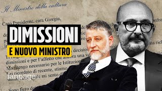 Le dimissioni di Gennaro Sangiuliano dopo il caso Boccia il nuovo ministro è Alessandro Giuli [upl. by Swaine]