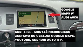 Audi A6C6 montaż Android Car play YouTube Mapy google mirror link  instalacja [upl. by Netsriik]