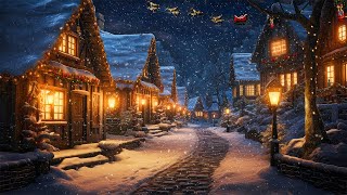 Winter Village Christmas Ambience ❄️ Snowstorm Sounds Howling Wind Sounds Night Sounds [upl. by Gierk]