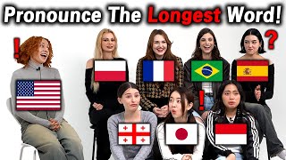 People Try To Pronounce The LONGEST Words From Around The World [upl. by Eluj]