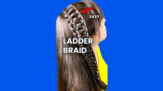 Easy SideSwept HalfUp Ladder Braid Tutorial  Quick Hairstyle Hack [upl. by Steele]