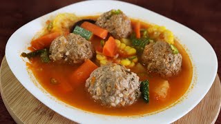 Albóndigas de carne molida con arroz 😱🥩🍚 ¡Una manera fácil de preparar con un sabor exquisito 😋 [upl. by Oiligriv]